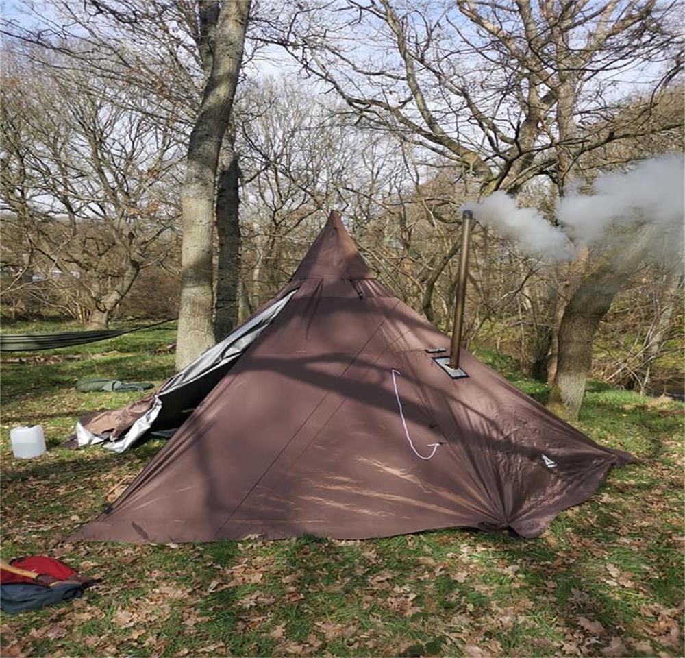 Hot Tent camping with pomoly hex plus hot tent
