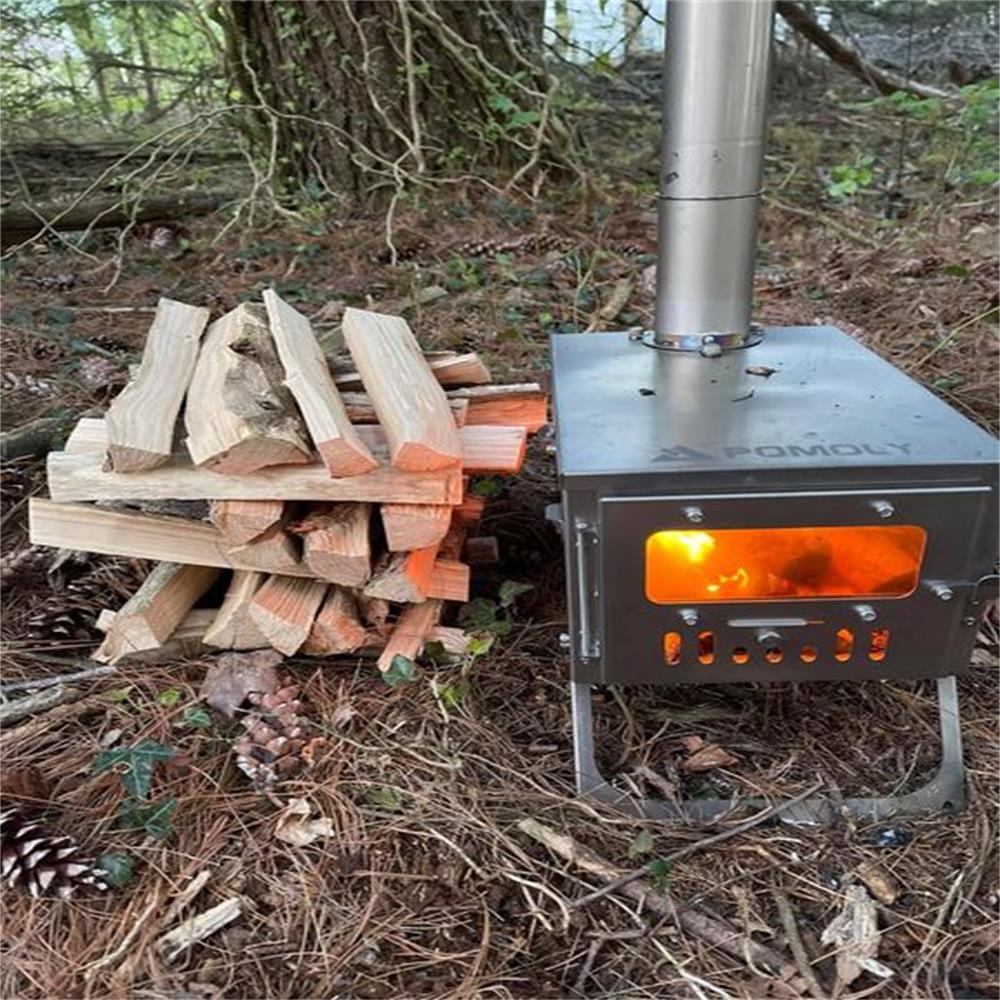 Burning Pomoly T1 wood stove