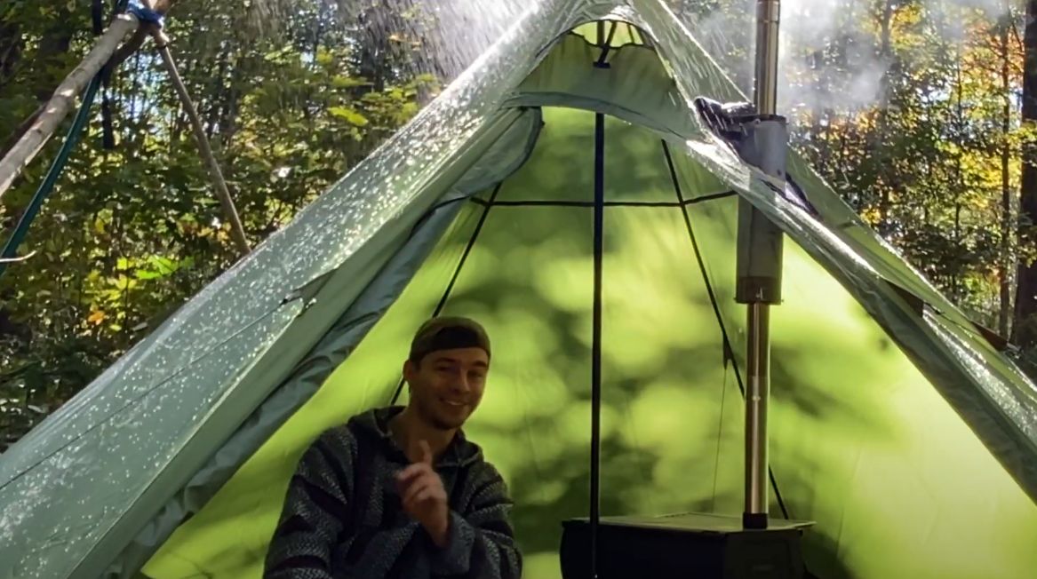 FireHiking Hot Tent waterproof Test under the rain