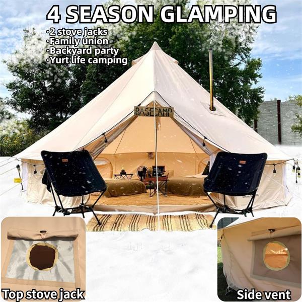 DANCHEL OUTDOOR 4 Season Canvas Yurt Tent 20221102