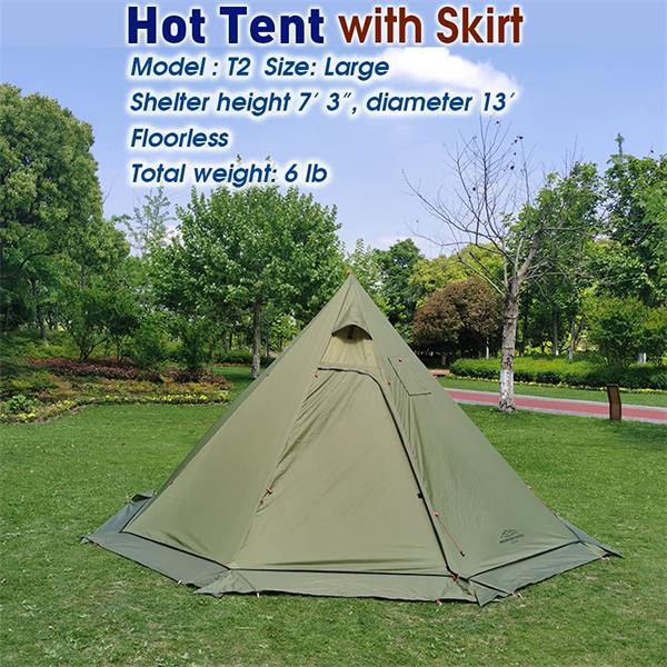 Preself 4 Person Lightweight Tipi Hot Tent 20221102